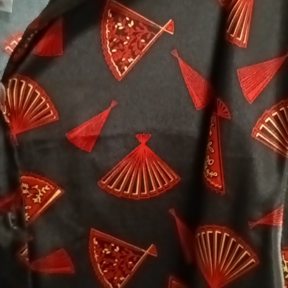 NWT sexy.. sensual cacique black/ red/gold asian-accented pajama set Size 26/28 - Picture 13 of 15